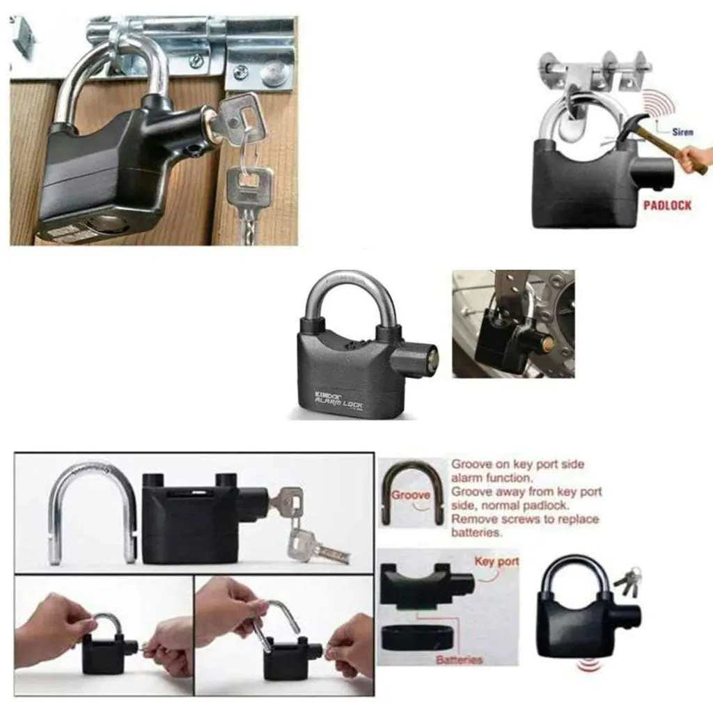 0185 Anti Theft Security Pad Lock with Smart Alarm