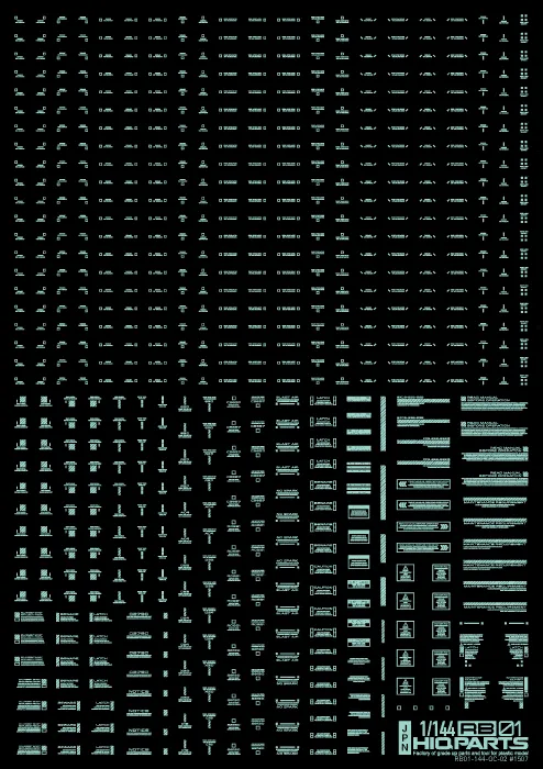 1/144 RB01 Caution Decal Pastel Mint(1pc)