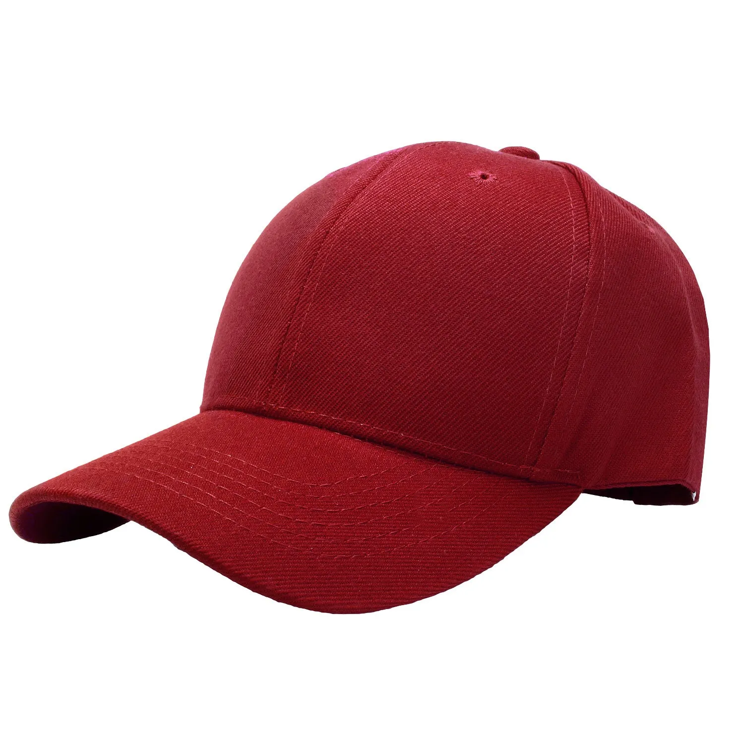144-Pack Baseball Dad Cap Velcro Strap Adjustable Size - Burgundy