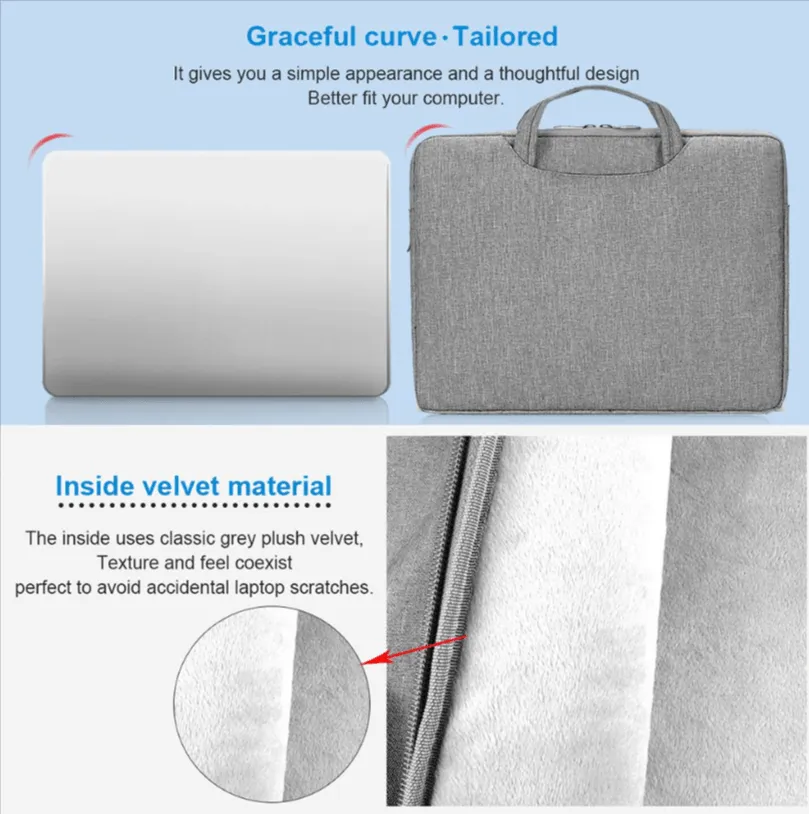 15.4-Inch Hand Waterproof Laptop Bag Se-141 Grey