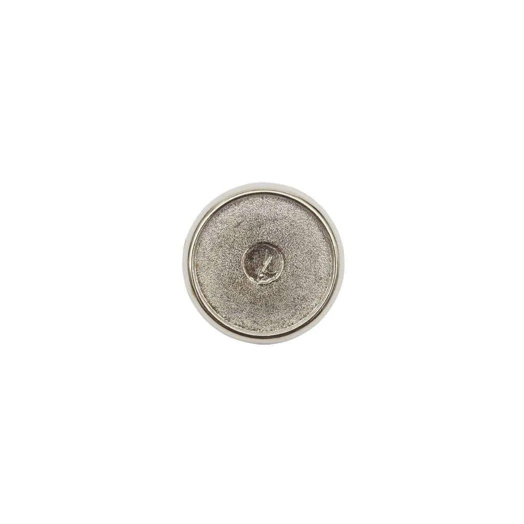 17mm Round Butterfly Pin Back Silver Metal Blank Badge - Pack of 50