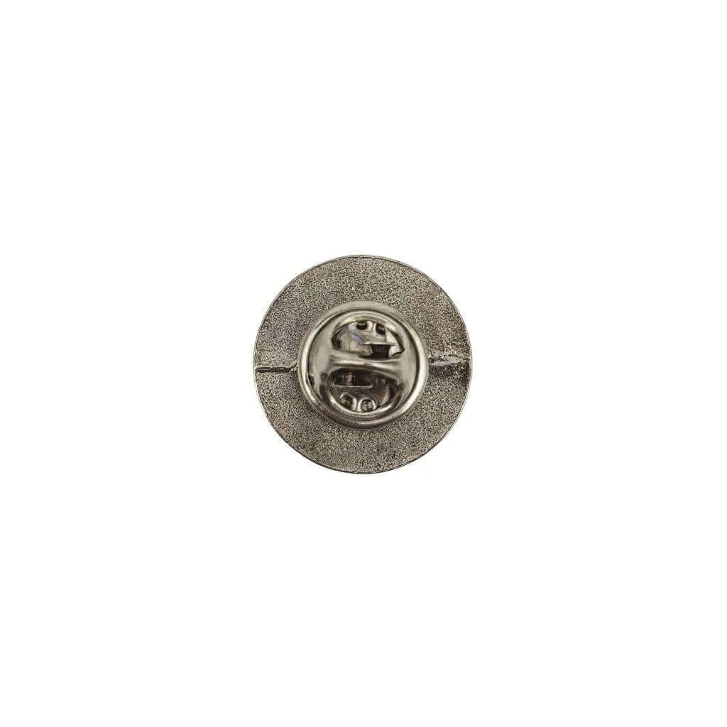17mm Round Butterfly Pin Back Silver Metal Blank Badge - Pack of 50