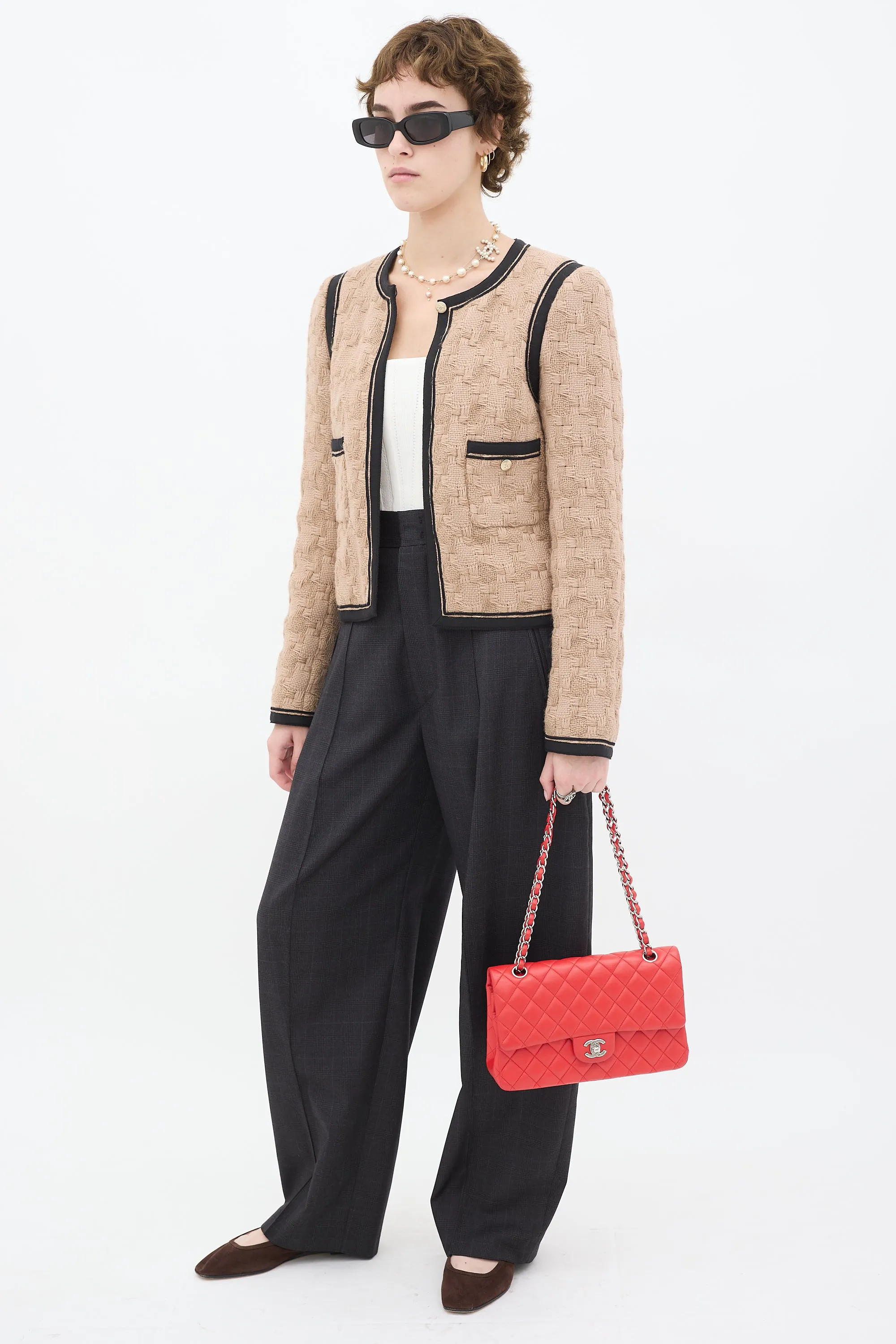 2016 Red Leather Medium Double Flap Bag