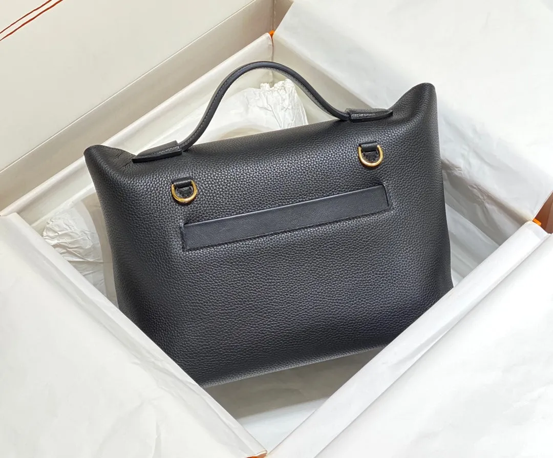 2024 29cm KELLY handmade handbag shoulder bag QWE1128 black