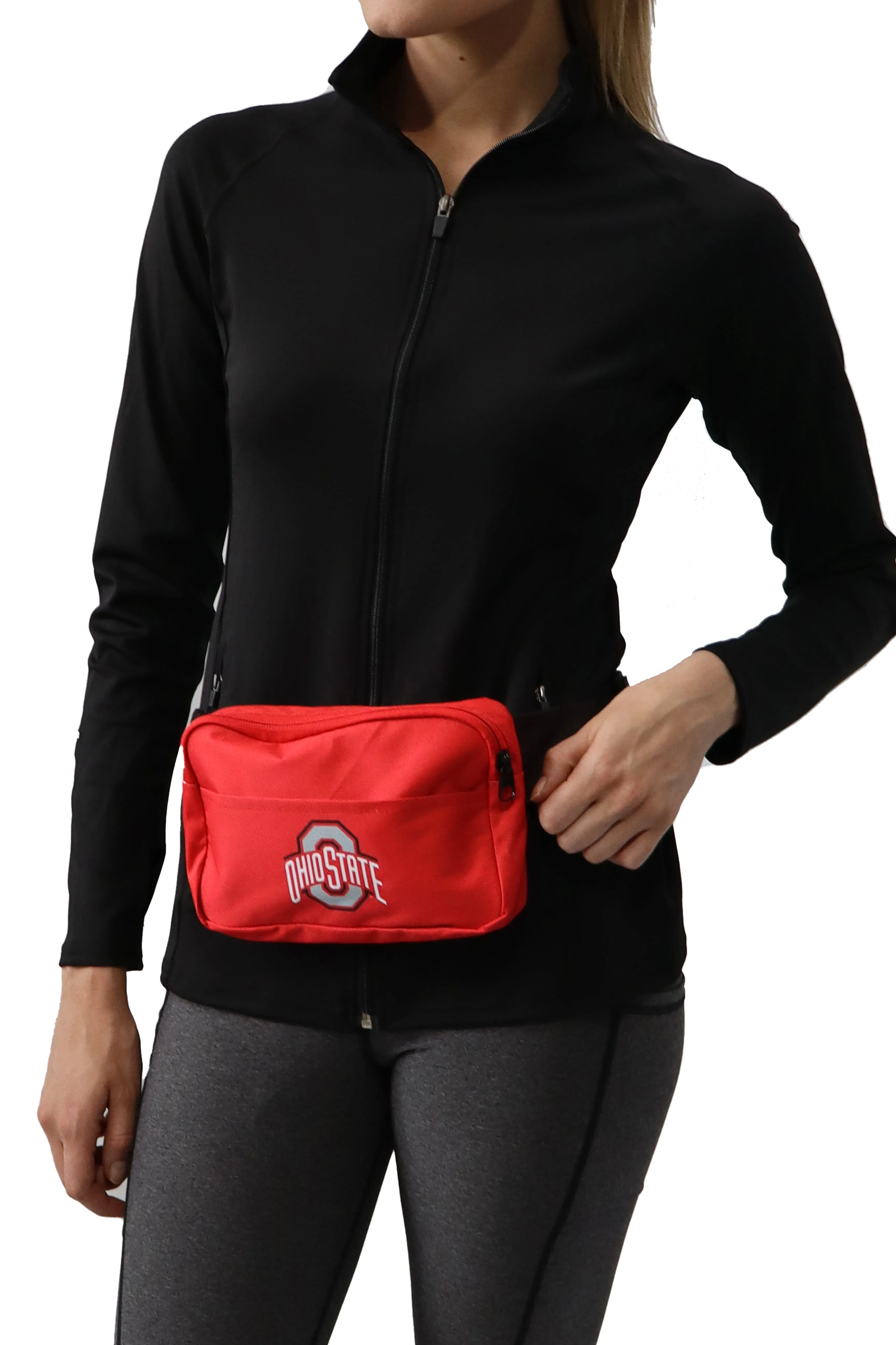 2109 -Ohio State Athletic O Square Fanny Pack/ Red