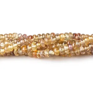 3-4mm Multi Color Golden Zircon Plain Rondelle Beads 17 inch 212 pieces AA