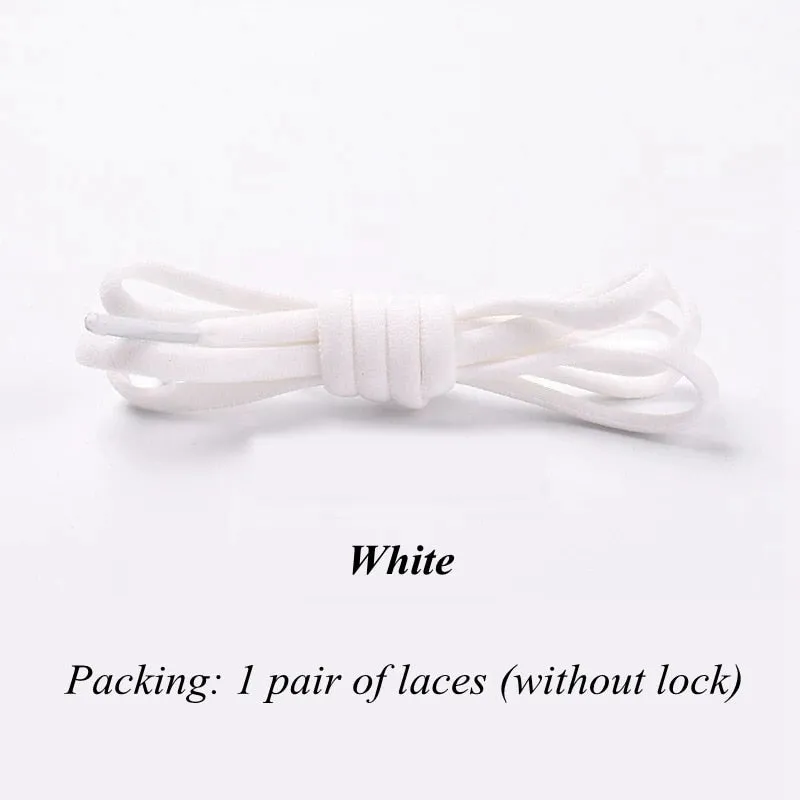 3 Pairs Elastic No tie Shoe laces Round Locking Elastic Shoelaces Kids Adult Running Sneakers Shoelace Lazy Laces 19 Color