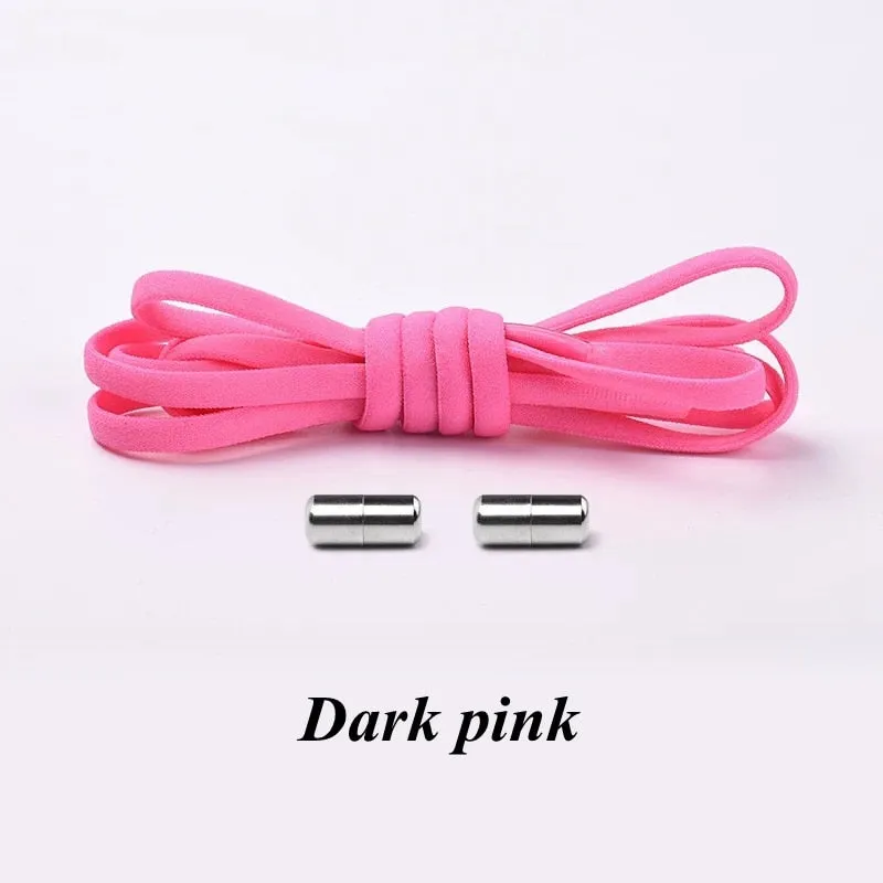 3 Pairs Elastic No tie Shoe laces Round Locking Elastic Shoelaces Kids Adult Running Sneakers Shoelace Lazy Laces 19 Color