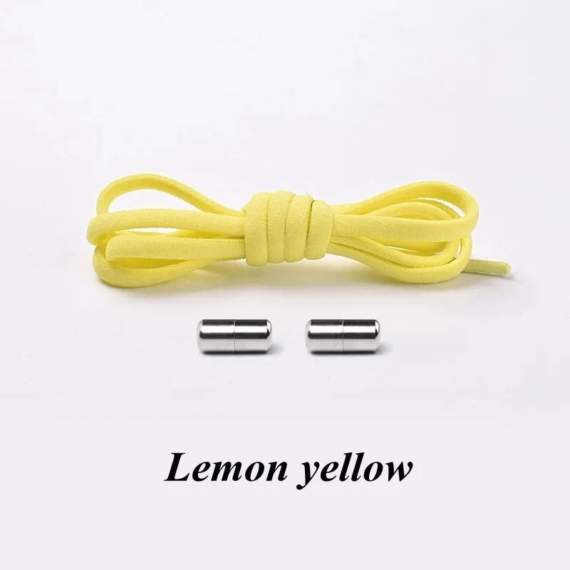 3 Pairs Elastic No tie Shoe laces Round Locking Elastic Shoelaces Kids Adult Running Sneakers Shoelace Lazy Laces 19 Color