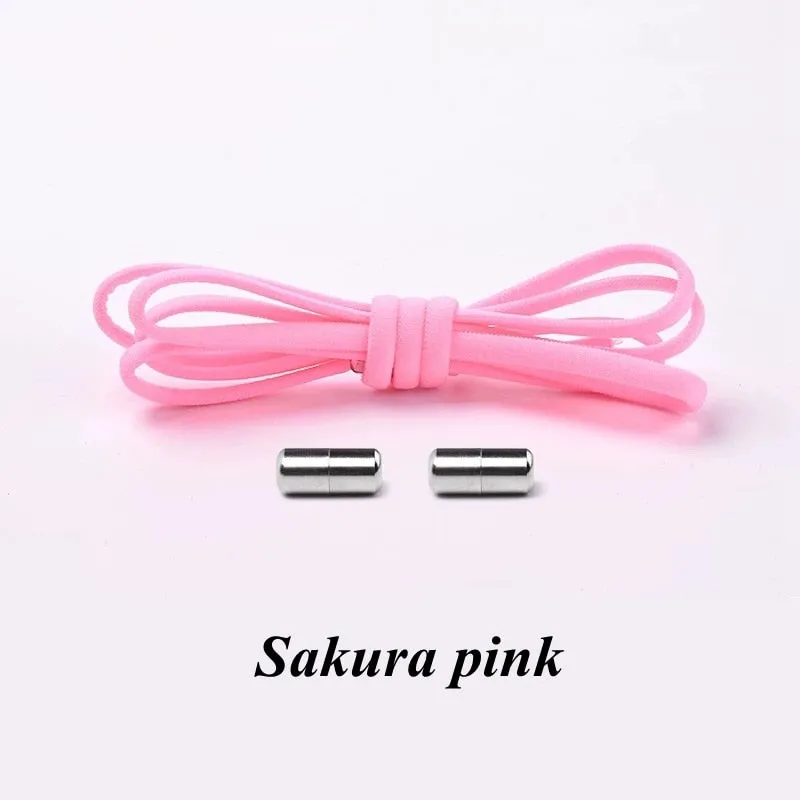3 Pairs Elastic No tie Shoe laces Round Locking Elastic Shoelaces Kids Adult Running Sneakers Shoelace Lazy Laces 19 Color