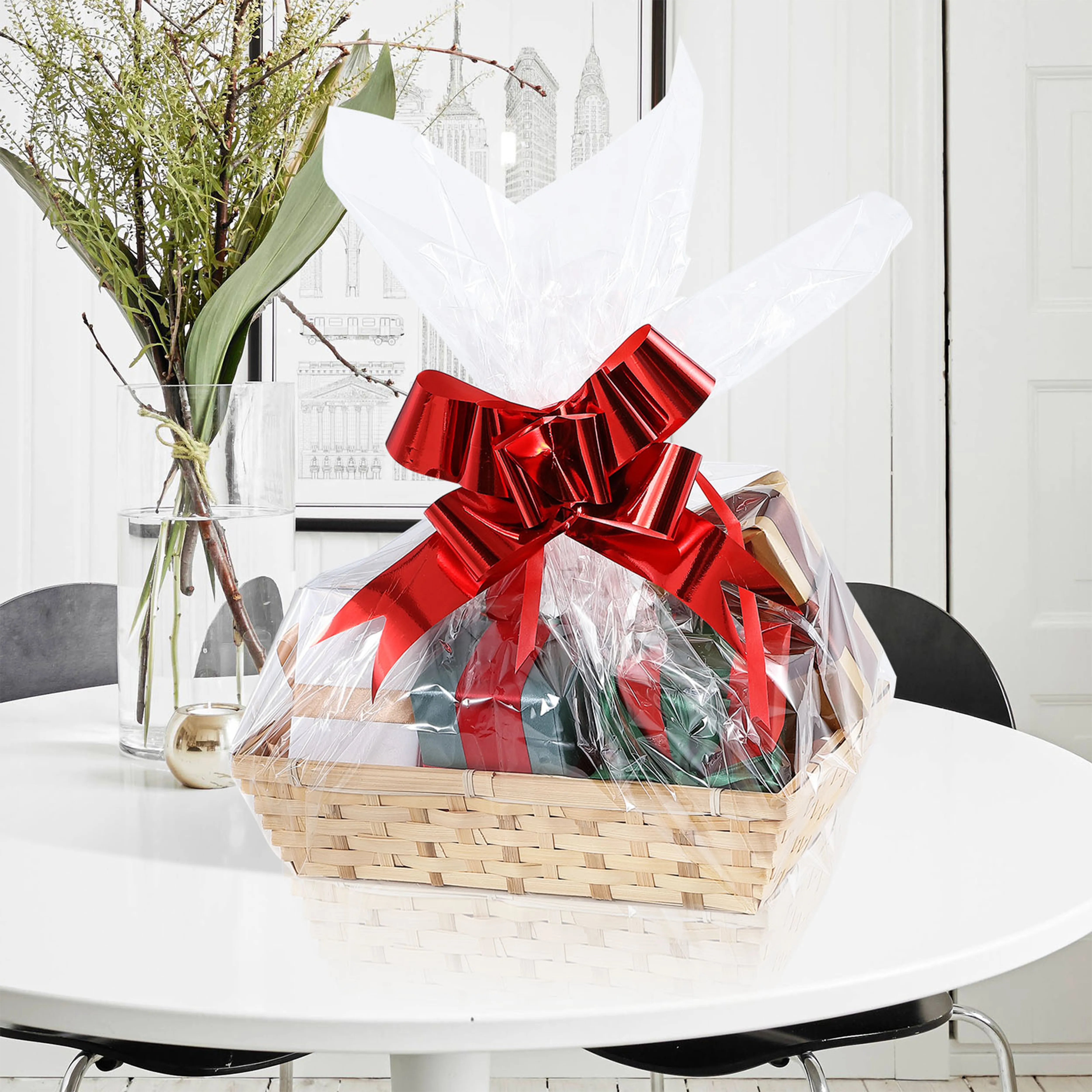 37cm Bamboo Packing Basket Tray