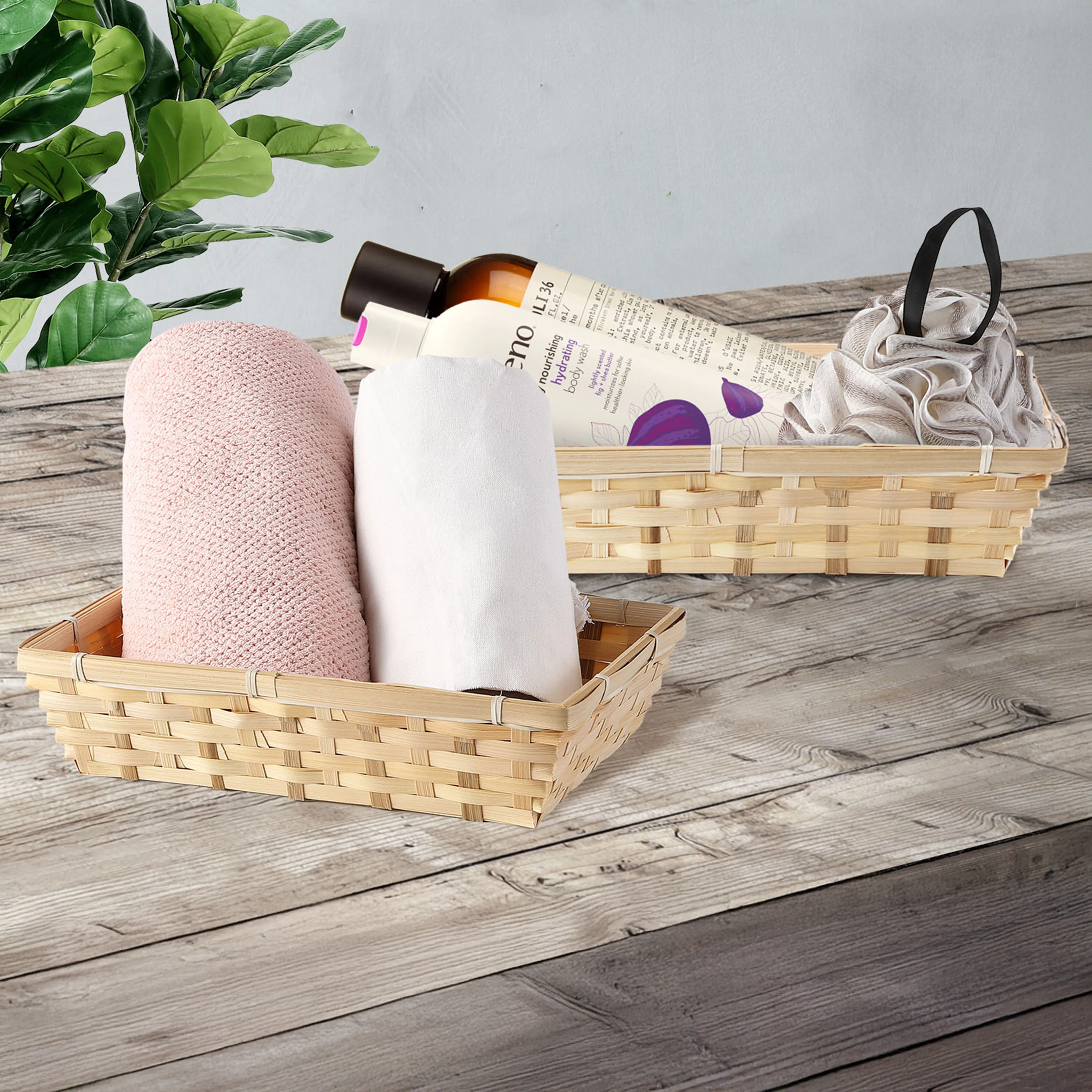 37cm Bamboo Packing Basket Tray