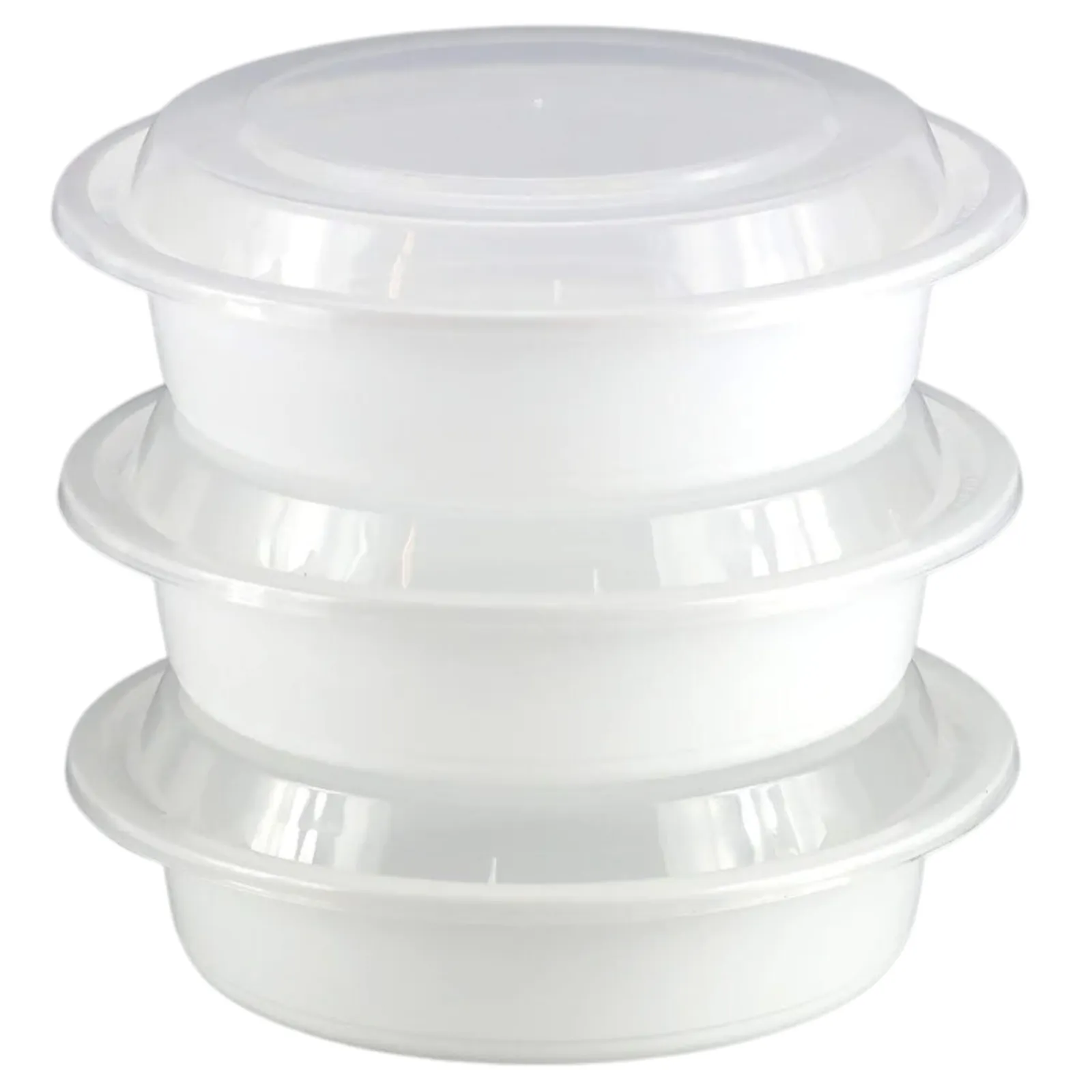 48oz Extra Strong Quality White Round Disposable Meal Prep/ Bento Box Container