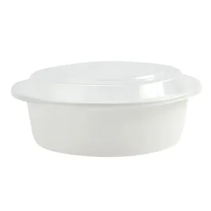 48oz Extra Strong Quality White Round Disposable Meal Prep/ Bento Box Container