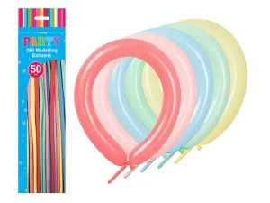 50pk Modelling Balloon 260Q - Pastel