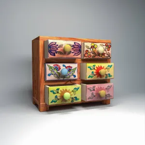 6 drawer wide tower ceramic organizer