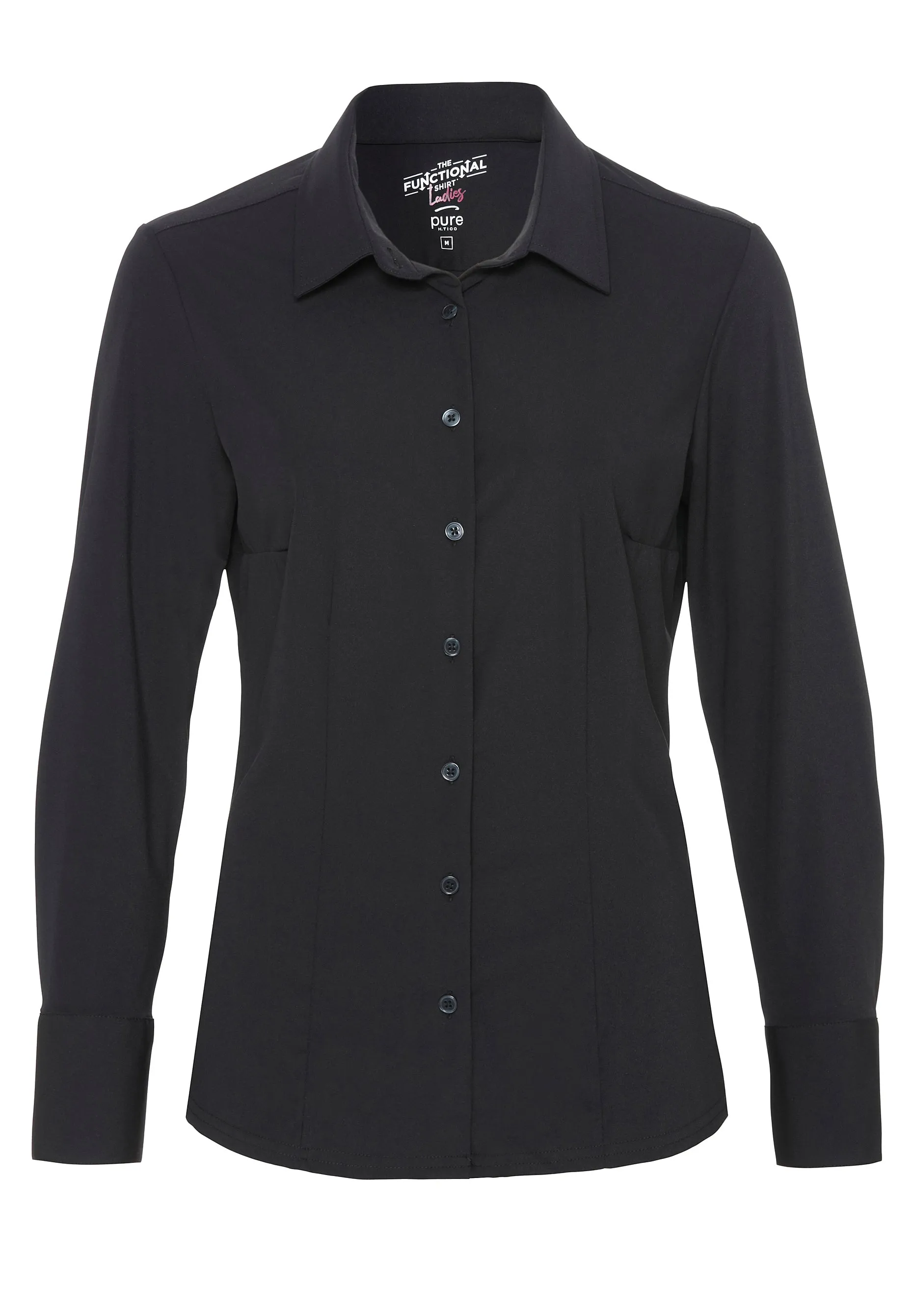 7700-91910 - Functional Bluse Slim Fit - schwarz
