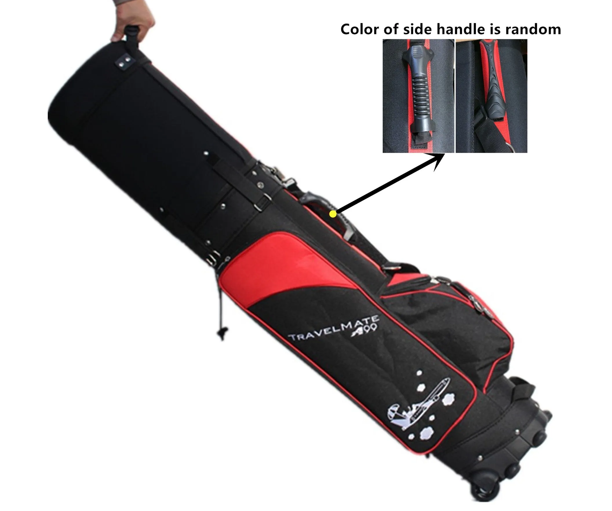 A99Golf Travel Mate III with SKIN CarryOn Wheeled Cover W. TSA Lock Air Porter Golf Travel Bag cart Bag Hybrid Travel Bag