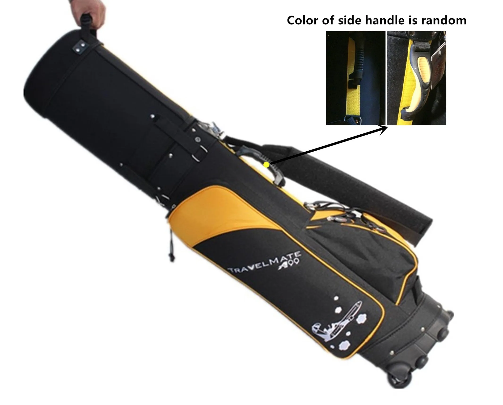 A99Golf Travel Mate III with SKIN CarryOn Wheeled Cover W. TSA Lock Air Porter Golf Travel Bag cart Bag Hybrid Travel Bag
