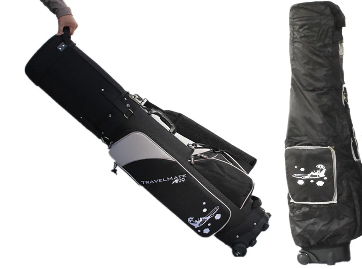 A99Golf Travel Mate III with SKIN CarryOn Wheeled Cover W. TSA Lock Air Porter Golf Travel Bag cart Bag Hybrid Travel Bag