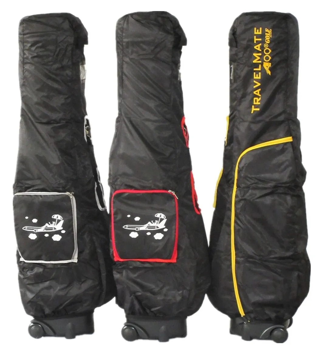 A99Golf Travel Mate III with SKIN CarryOn Wheeled Cover W. TSA Lock Air Porter Golf Travel Bag cart Bag Hybrid Travel Bag