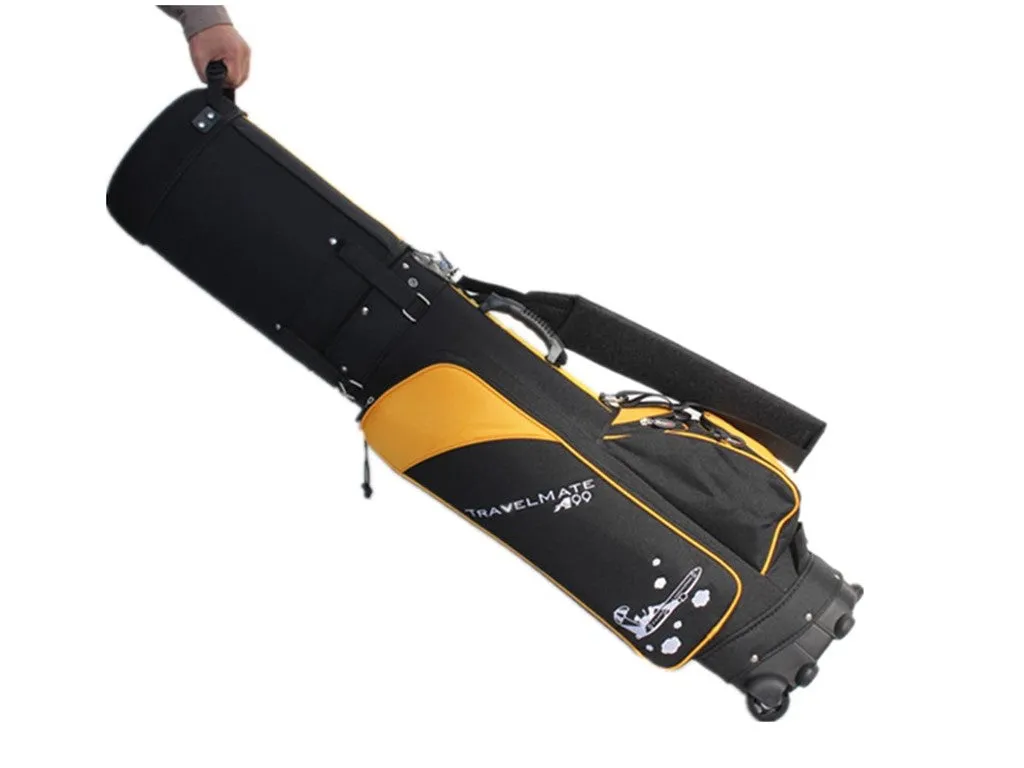 A99Golf Travel Mate III with SKIN CarryOn Wheeled Cover W. TSA Lock Air Porter Golf Travel Bag cart Bag Hybrid Travel Bag