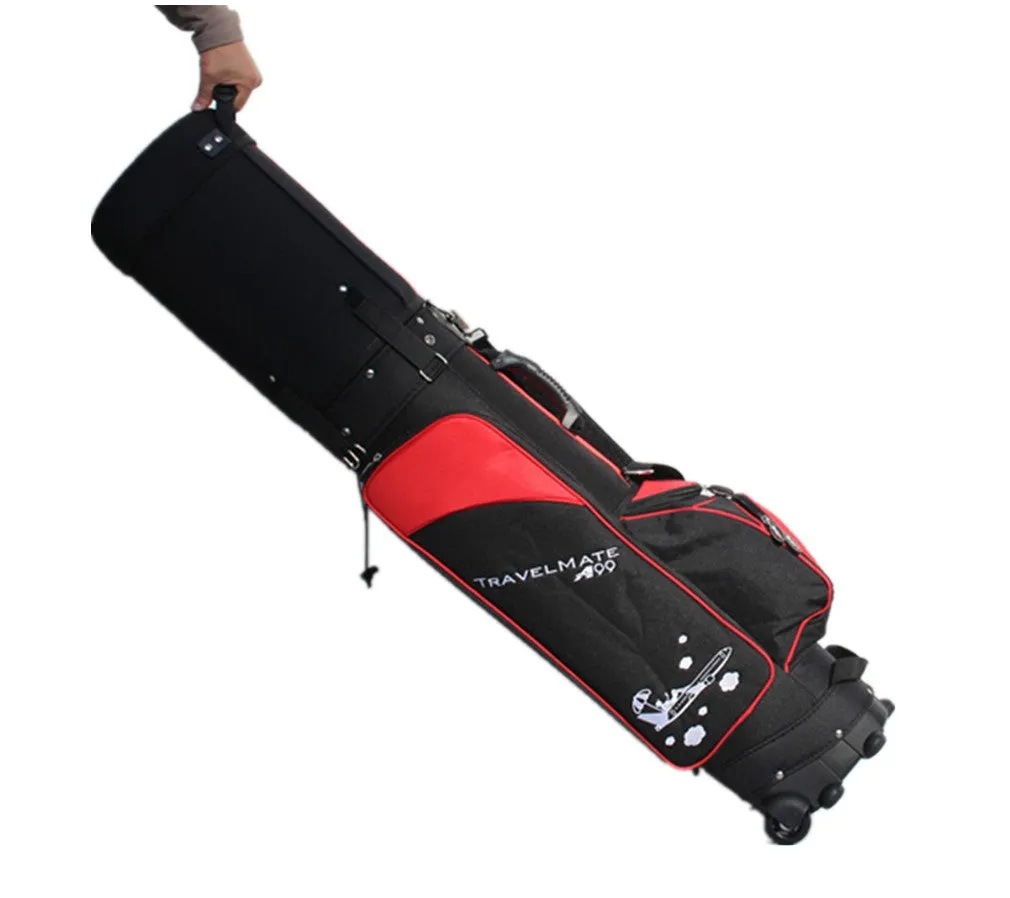 A99Golf Travel Mate III with SKIN CarryOn Wheeled Cover W. TSA Lock Air Porter Golf Travel Bag cart Bag Hybrid Travel Bag