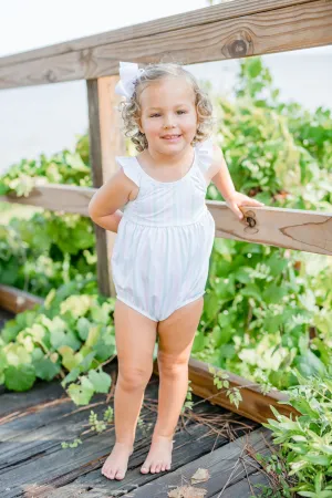 Abby Bubble One Piece Swim- Pastel Stripe