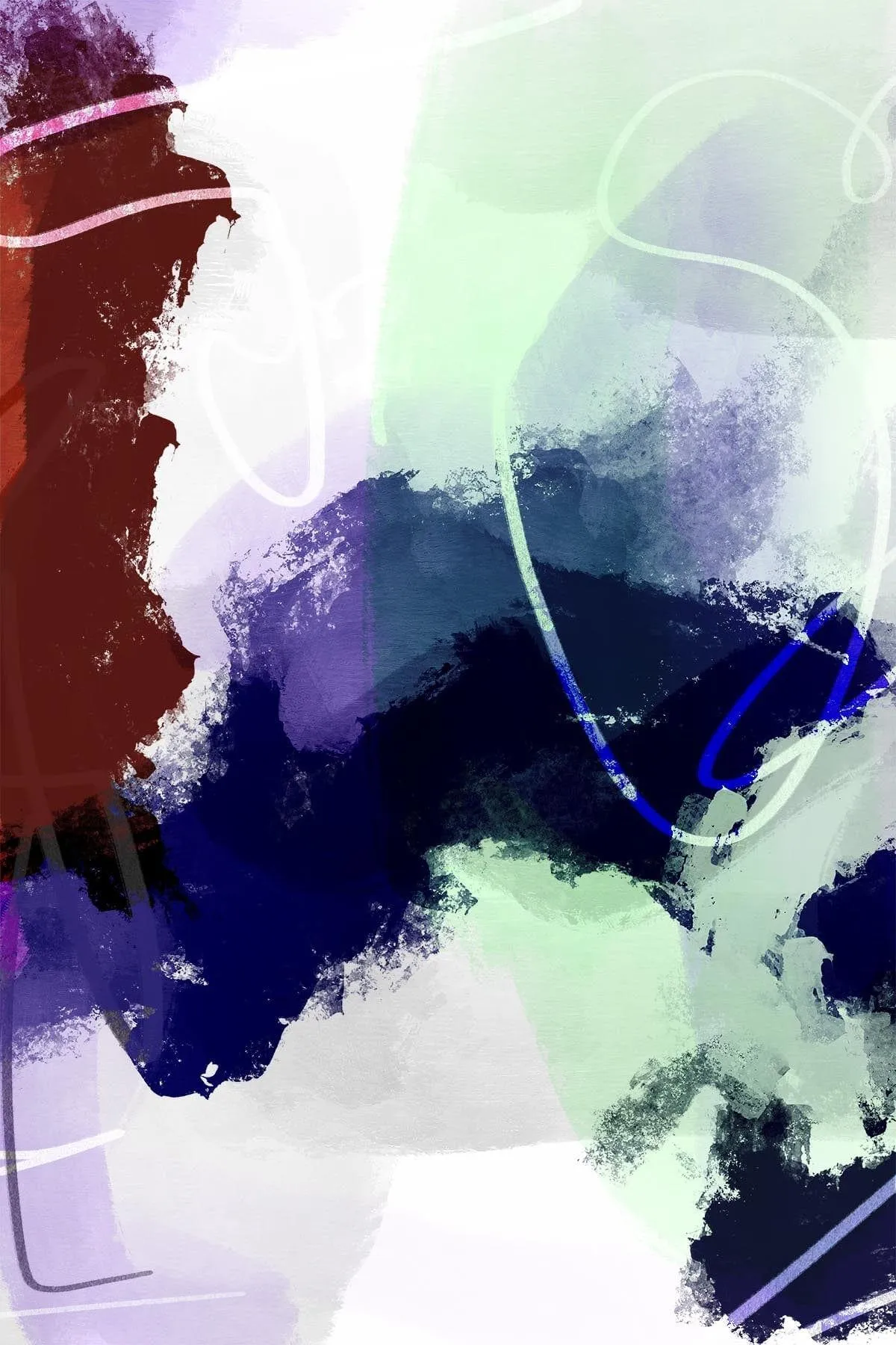 Abstract Pastel Art Multi Color