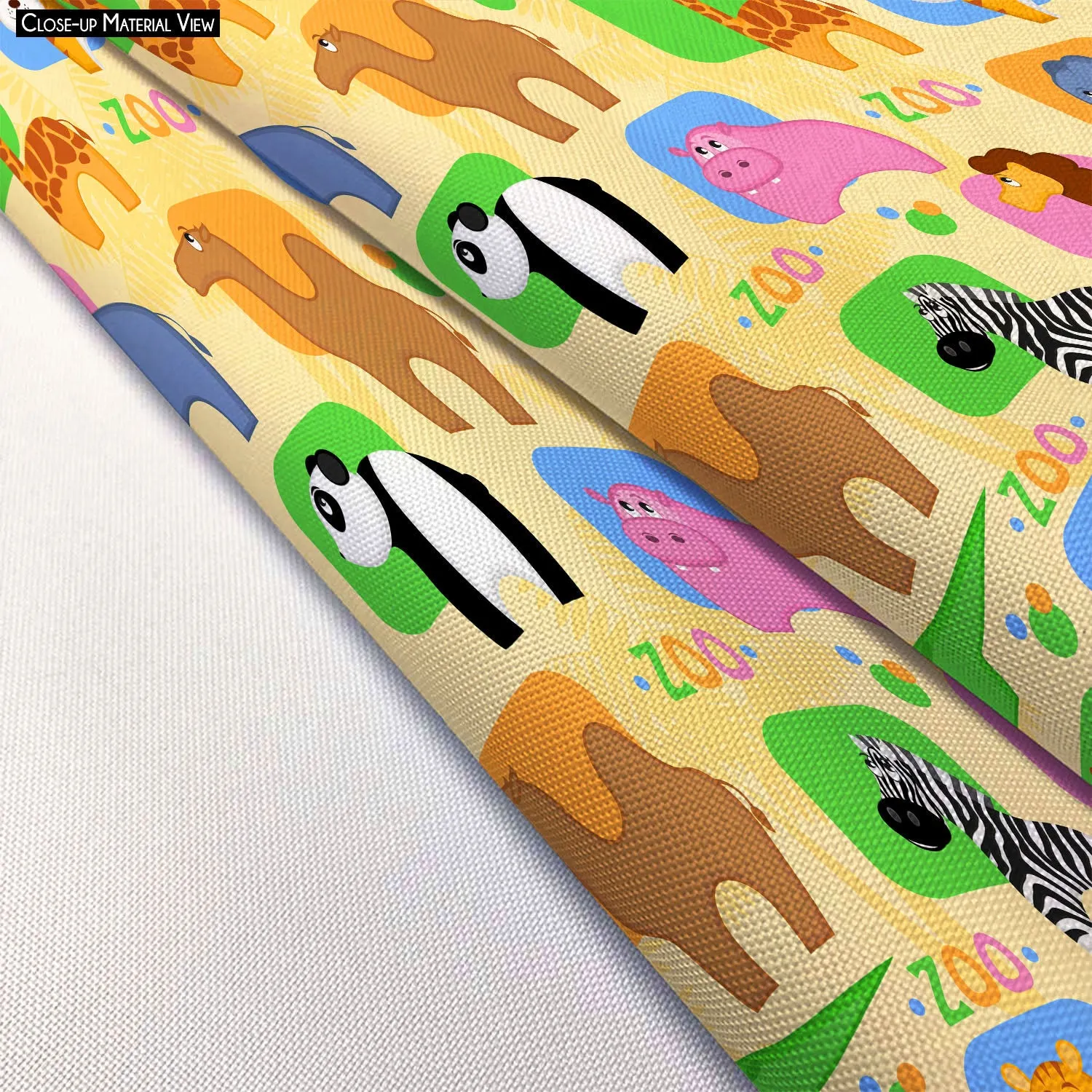 African Animals D1 Foldable Open Storage Bin | Organizer Box, Toy Basket, Shelf Box, Laundry Bag | Canvas Fabric