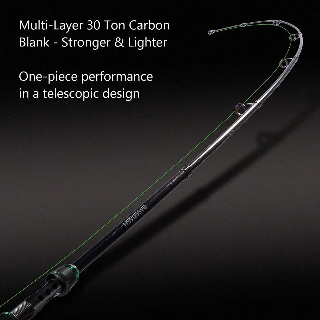 Alien Telescopic Travel Spinning Fishing Rod