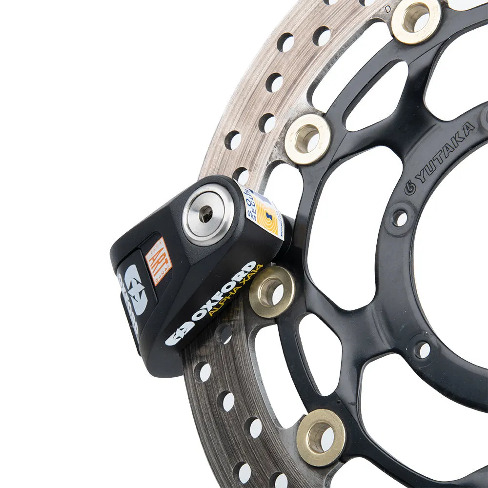 Aprilia Dorsoduro 1200 Oxford LK218 Alpha XA14 Motorcycle Alarm Motorbike Disc Lock Black