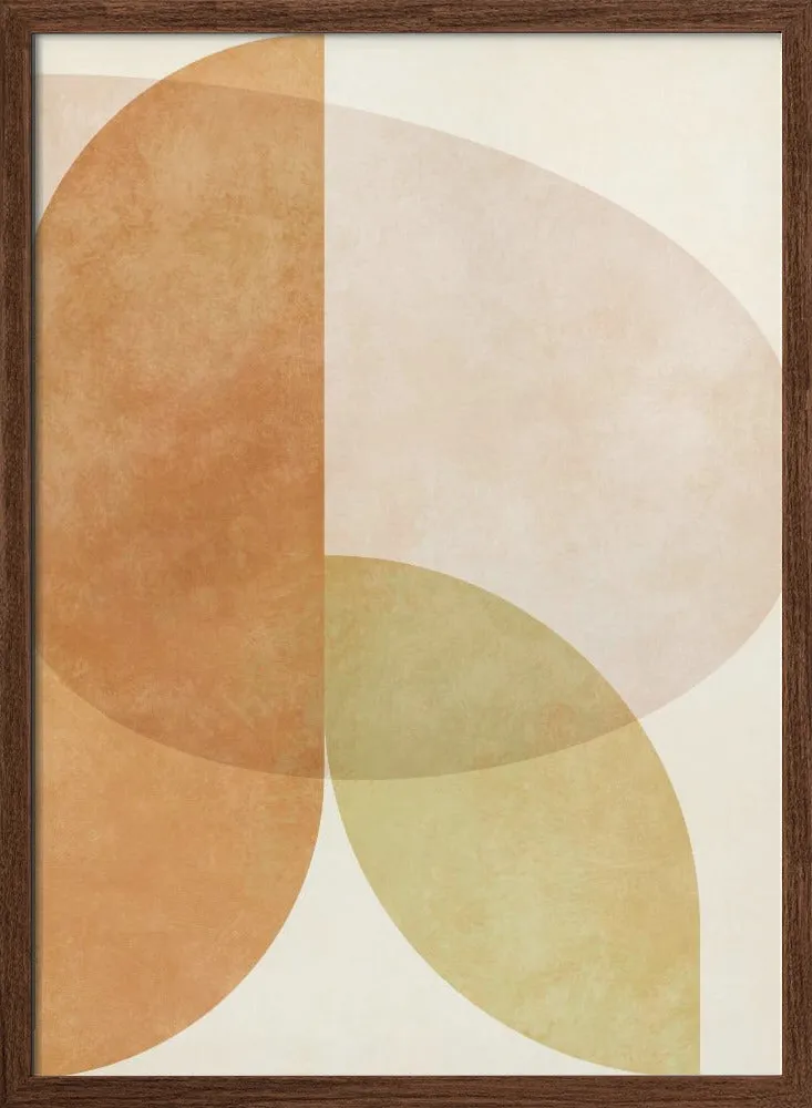 Aqua Shapes4 Kopie - Stretched Canvas, Poster or Fine Art Print