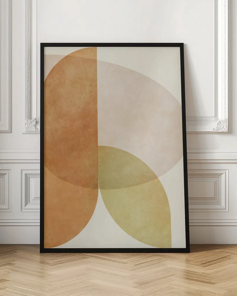 Aqua Shapes4 Kopie - Stretched Canvas, Poster or Fine Art Print