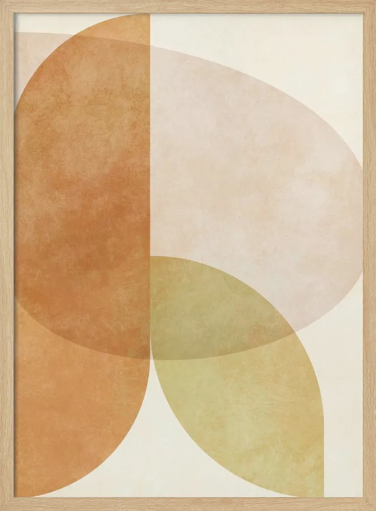 Aqua Shapes4 Kopie - Stretched Canvas, Poster or Fine Art Print
