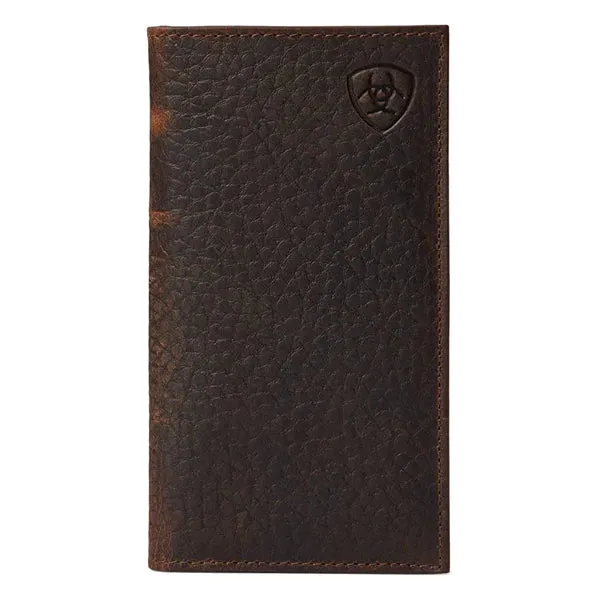 Ariat Brown Shield Logo Rodeo/Checkbook Wallet