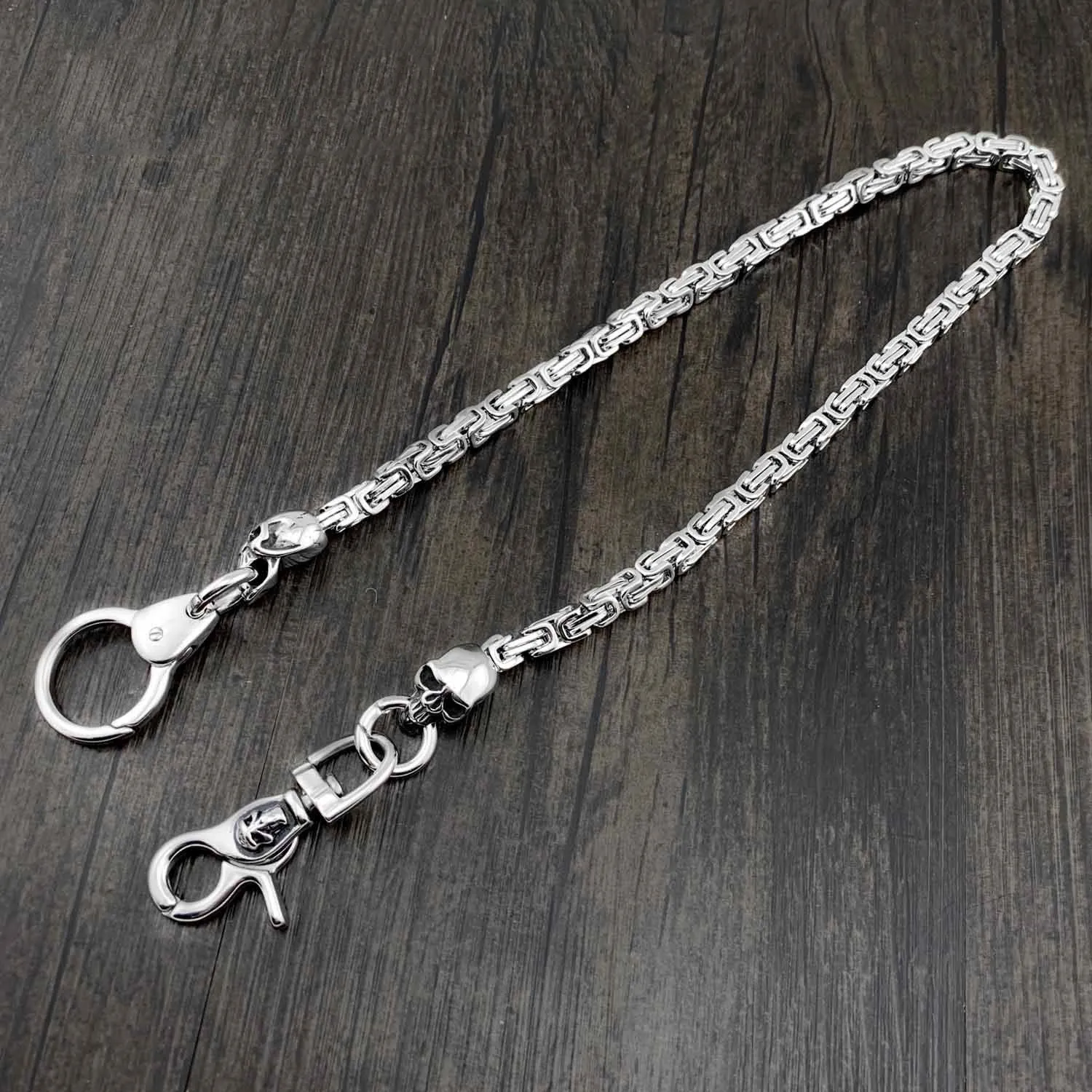 Badass Silver Long Skull Biker Wallet CHain Jeans Chain Jean Chain Pants Chain Wallet CHain For Men