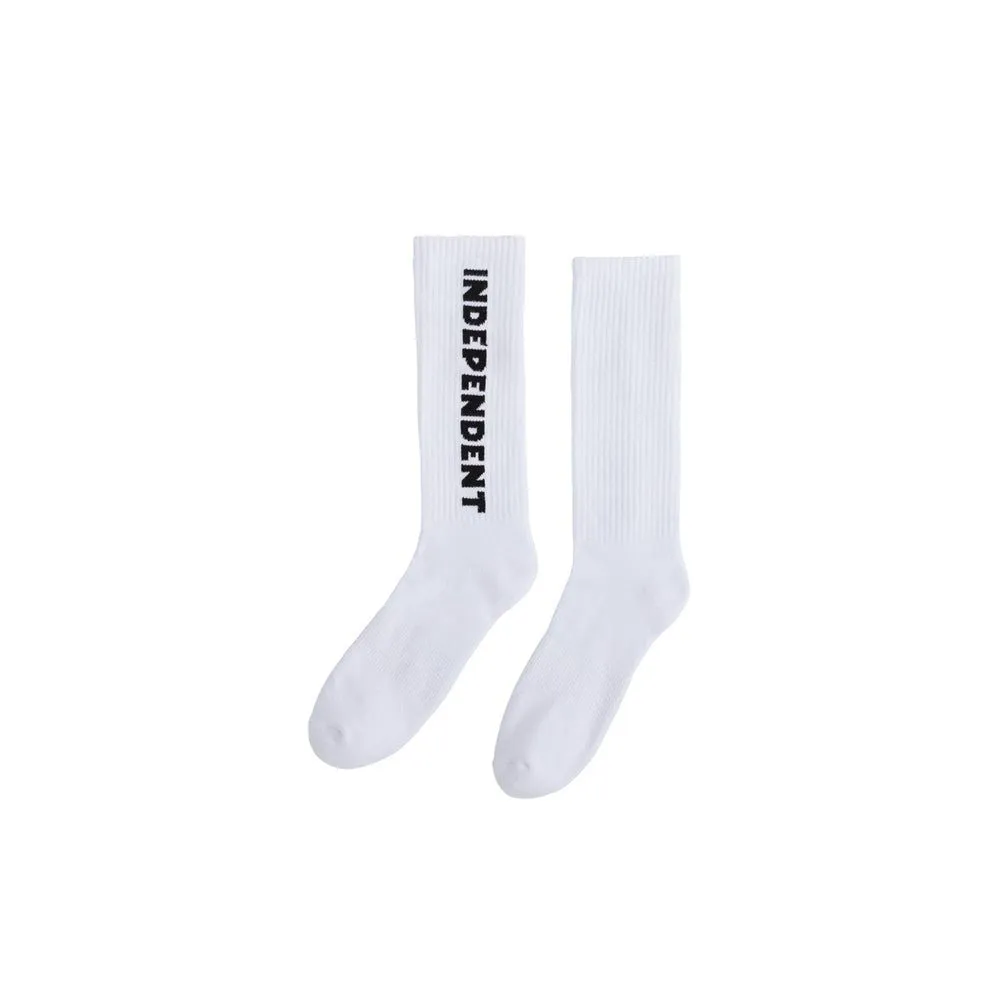 Baseline Mid Crew Socks (White)