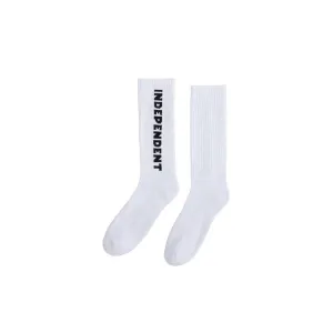 Baseline Mid Crew Socks (White)