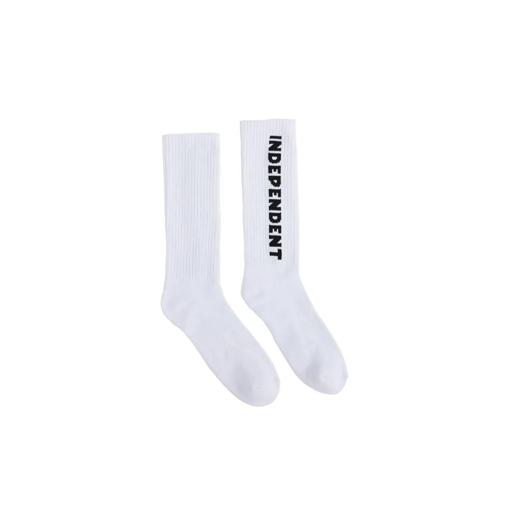 Baseline Mid Crew Socks (White)
