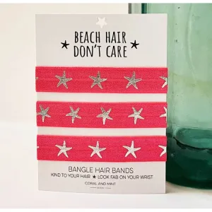 Beach hair bangle band - pink