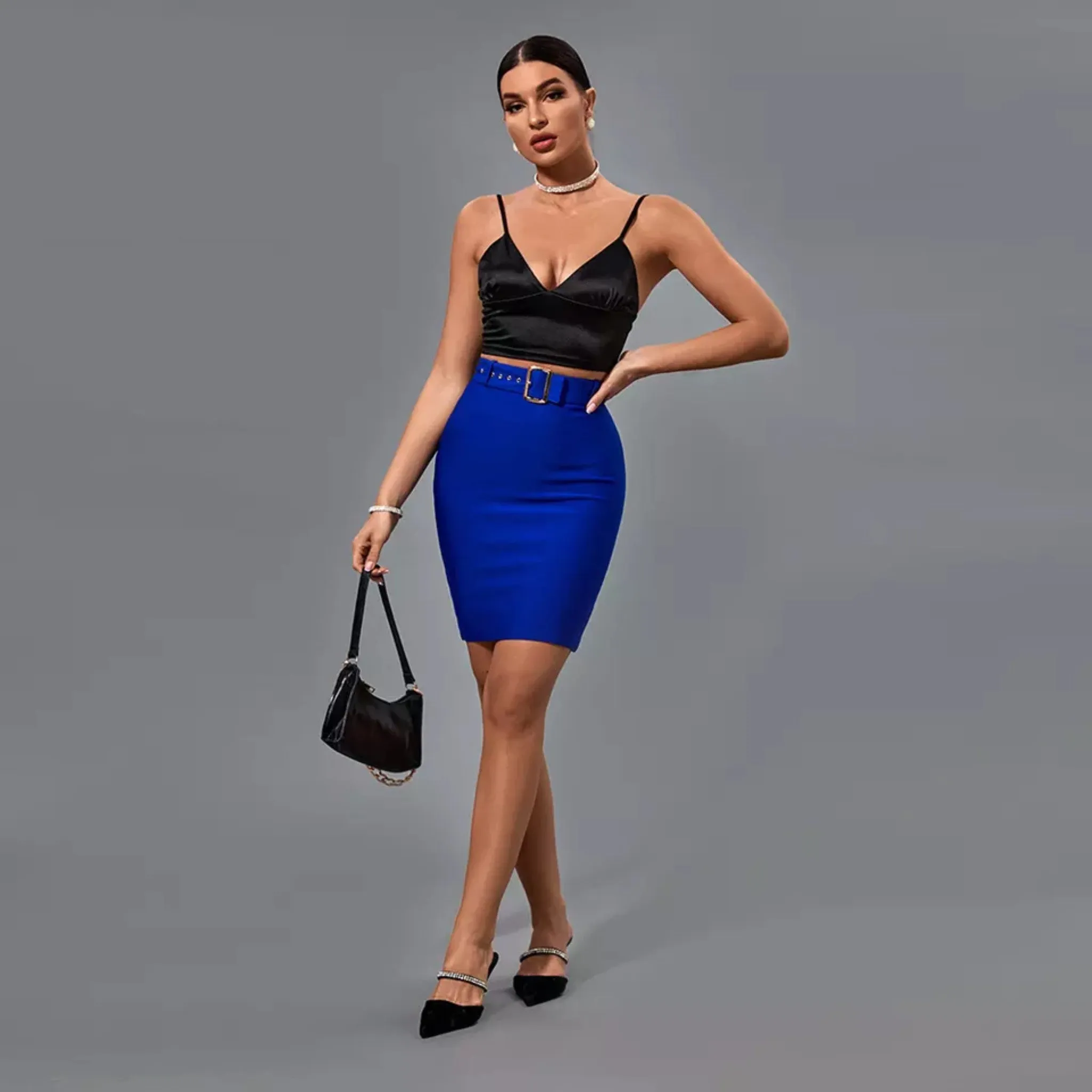 Belted Bodycon Skirt