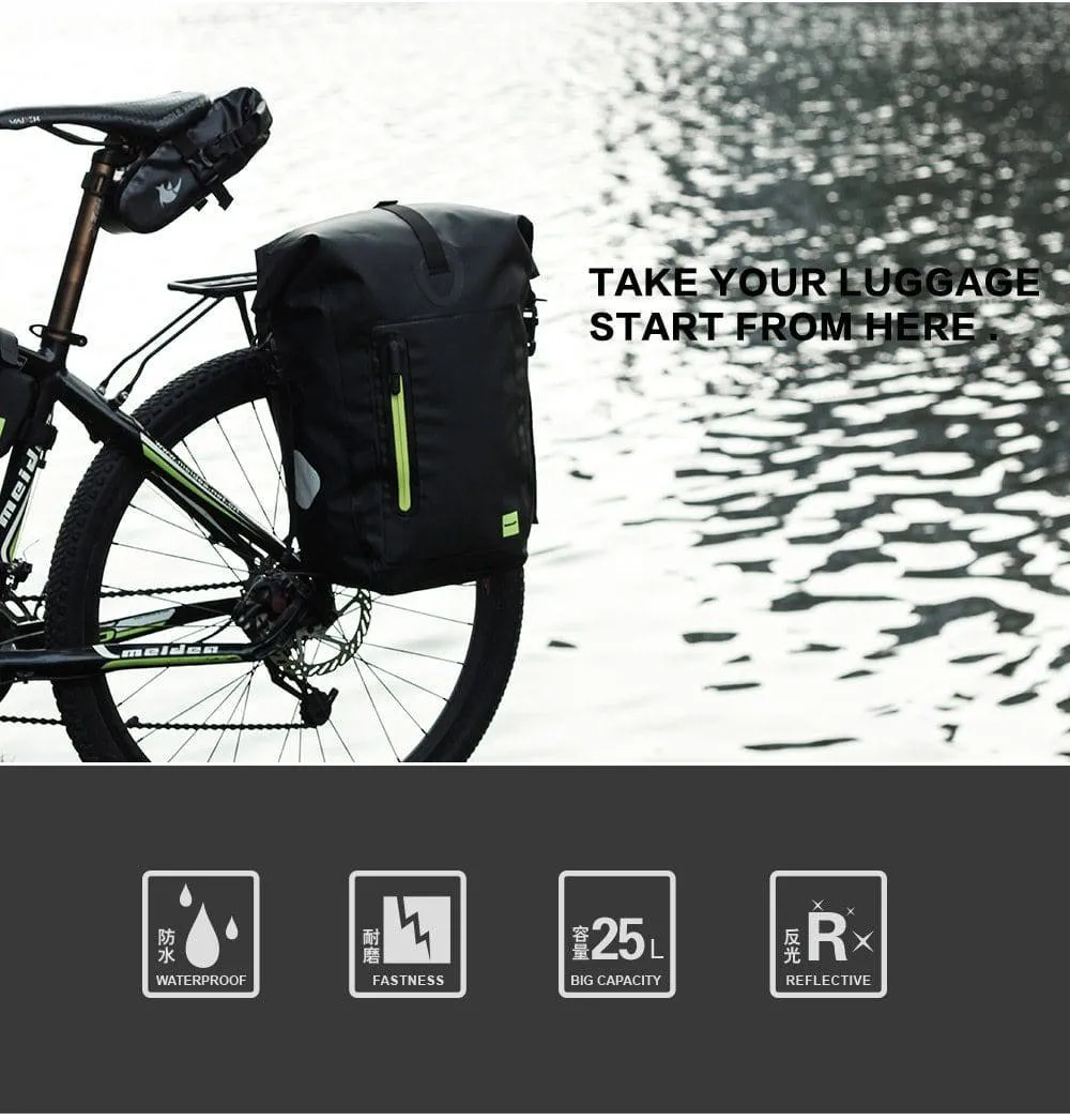 Bicycle Bike Packing Panniers Rhinowalk 25L Waterproof