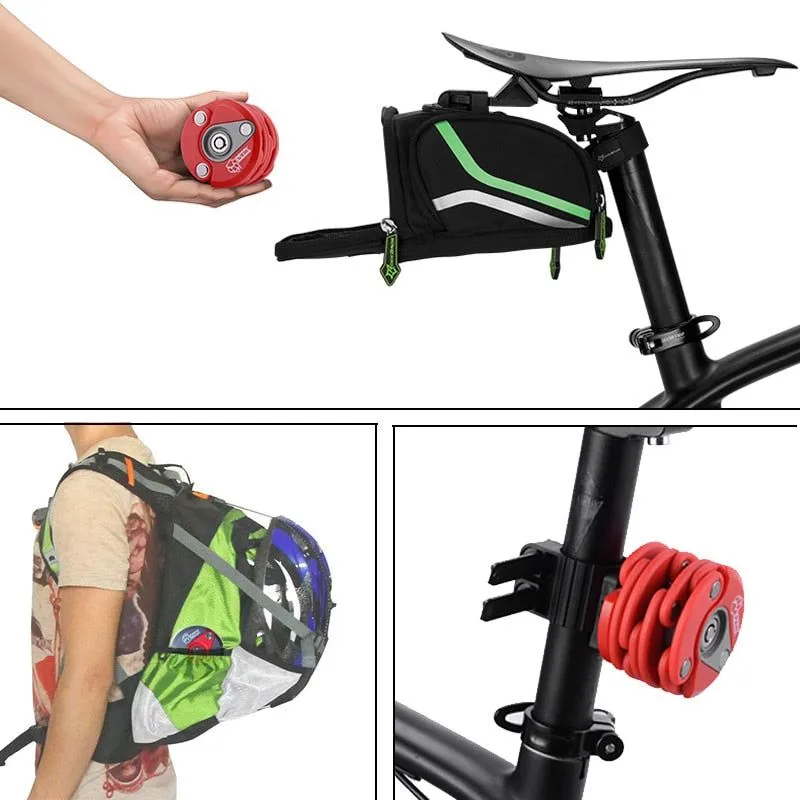 Bike Lock With 2 Keys Strong Security Anti theft Bicycle Lock