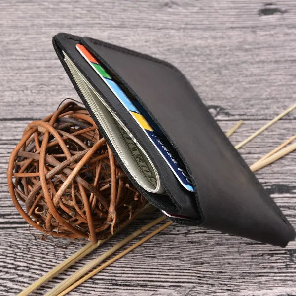 Black Grained Leather Card Holder 黑色真牛皮信用卡套 CH19024