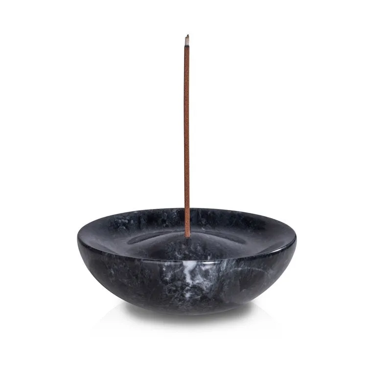 Black Marble Incense Holder