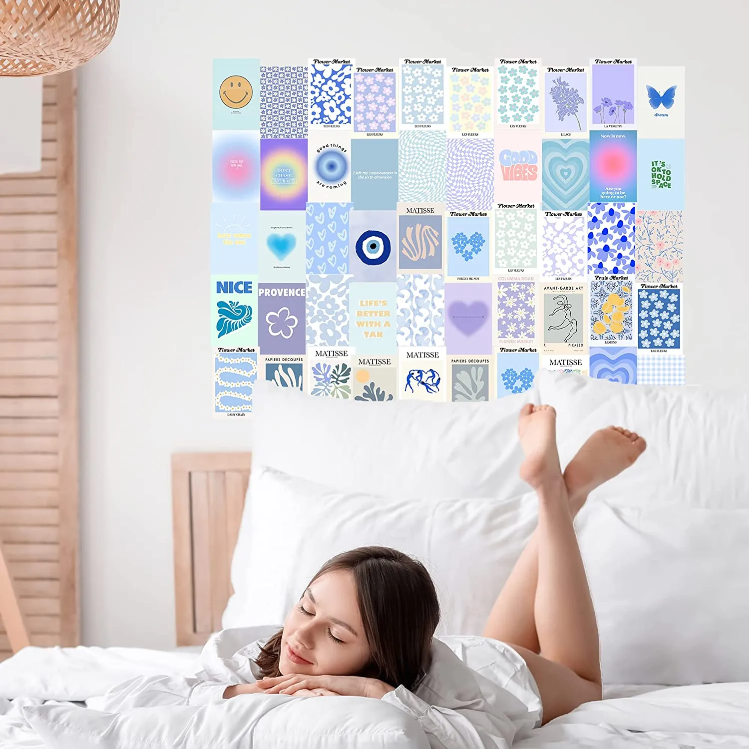 Blue Pastel Wall Collage Kit