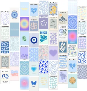 Blue Pastel Wall Collage Kit