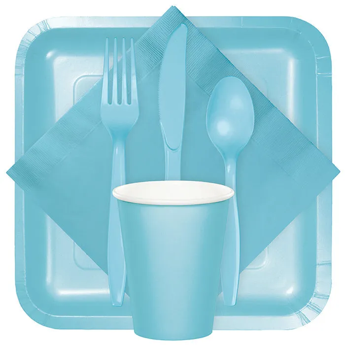 Bulk Pack of 150 Pastel Blue Beverage Napkins, 3 Ply