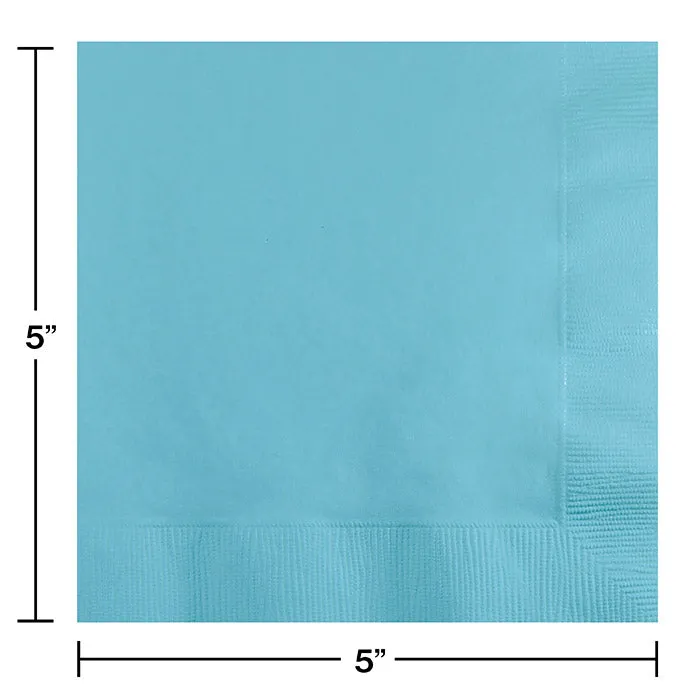Bulk Pack of 150 Pastel Blue Beverage Napkins, 3 Ply